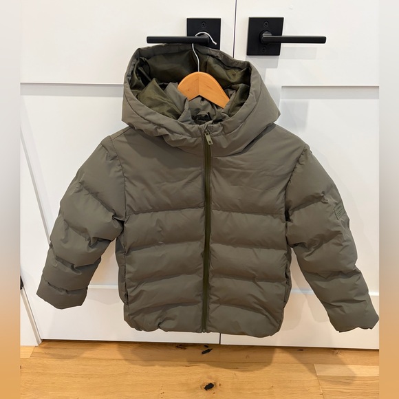 Zara Kids Olive Green Puffer Jacket with Hood Size 9 - Picture 1 of 7